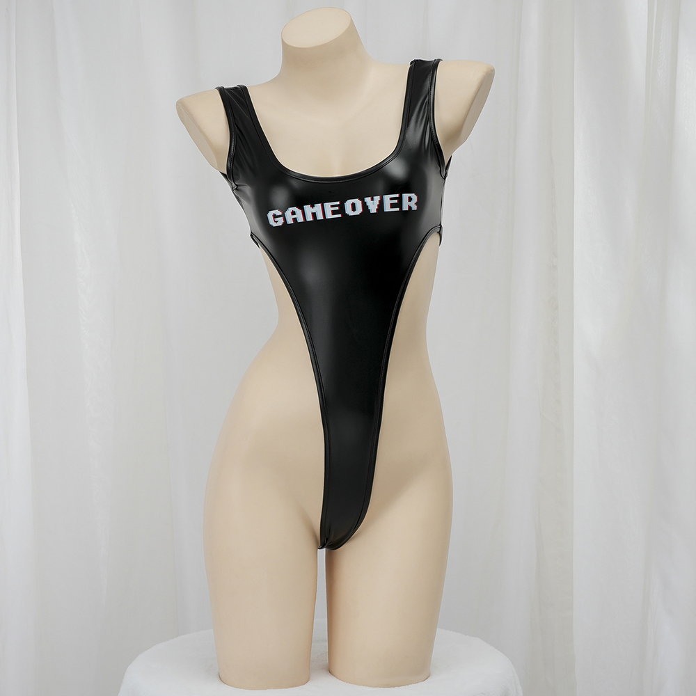 Thong Bikini Women - Game Over Letter Print Bikini Swimsuit