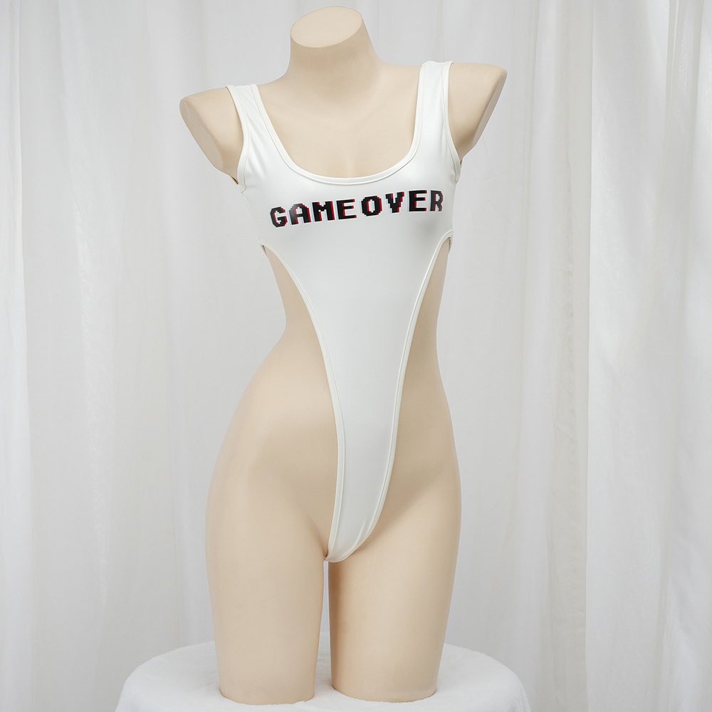 Game Over Letter Print Bikini  - Thong Bikini Women review and price