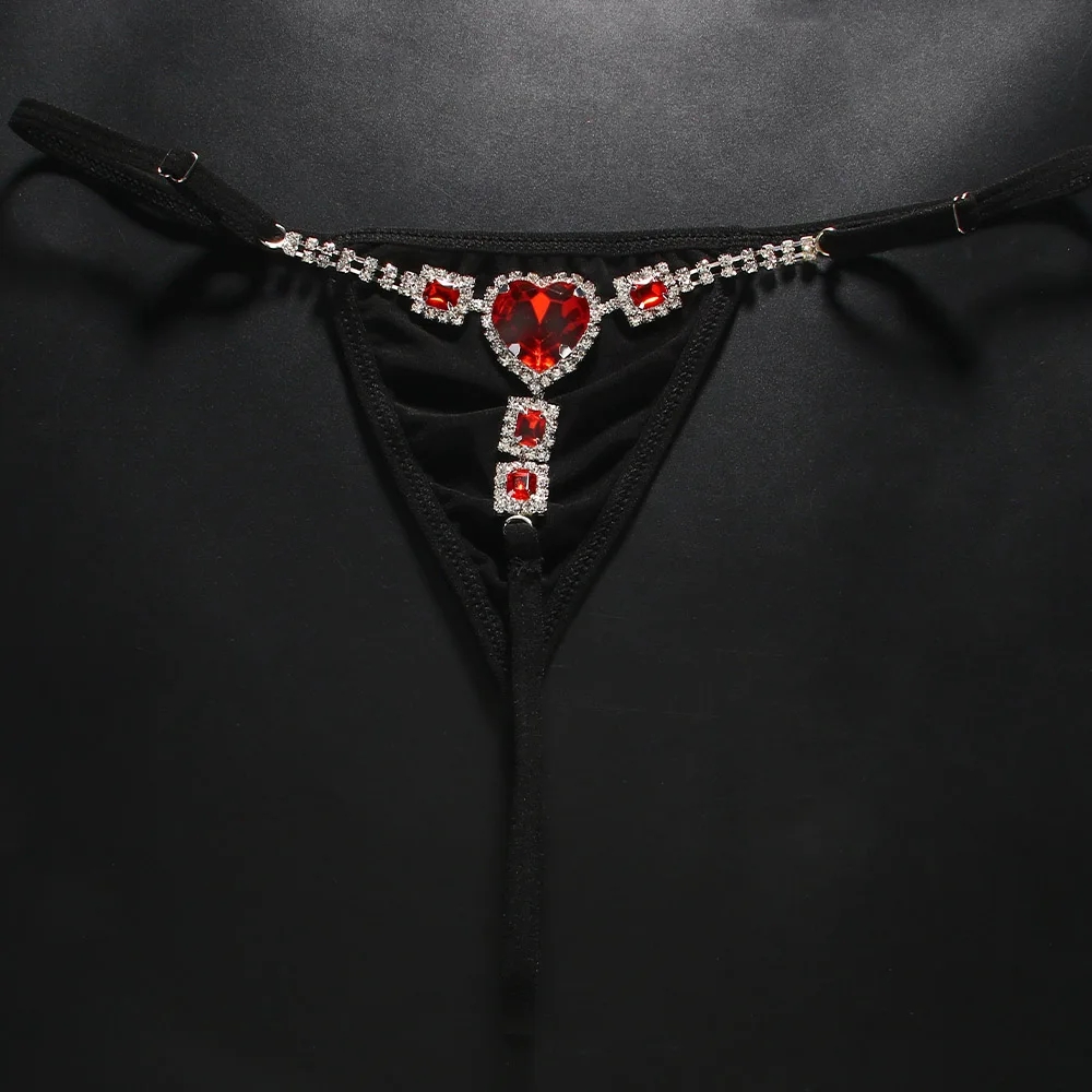 Red Crystal Heart Thong G Stri - Thong Bikini Women review and price